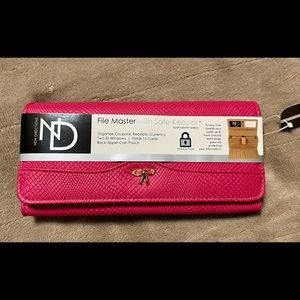 New Directions Filemaster pink wallet